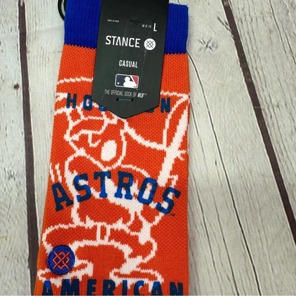 NWT stance houston astros baseball casual socks MLB hey batter - Picture 3 of 5